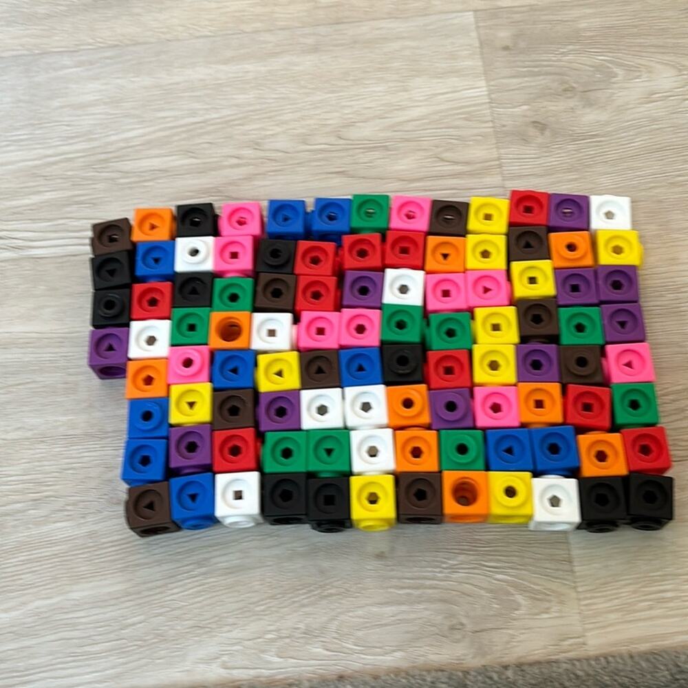 100 piece set building block set snap together multiple ways plastic blocks nwot